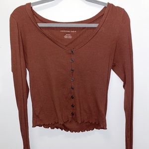 Long sleeve American Eagle button-down top